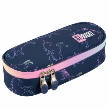PROMO Piórnik saszetka usztywniona z wewnętrzną klapką ST.RIGHT PC-01 Dream Unicorn