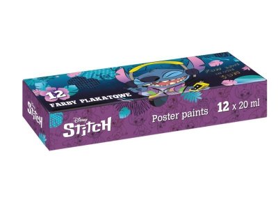 Farby plakatowe 12 kolorów 20ml Stitch Disney 54762PTR