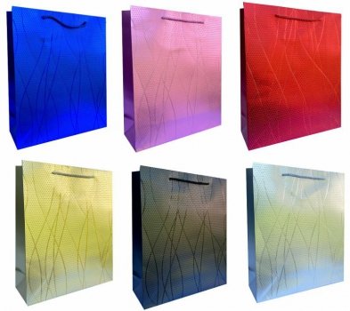 Torebka ozdobna prezentowa 3x41,5x12cm JP FT02A mix cena za 1 szt