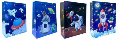 Torebka ozdobna prezentowa 26x32x10cm JP 973B mix cena za 1 szt