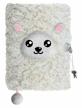 Pamiętnik z kłódką 3D włochacz A5 96k linia SHEEP Owieczka