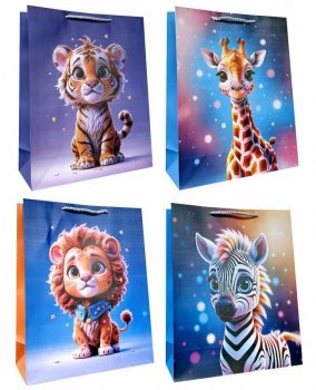 Torebka ozdobna prezentowa 31x40x12cm K27A mix cena za 1szt
