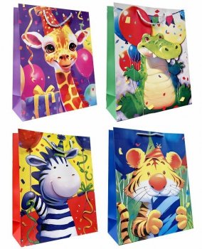 Torebka ozdobna prezentowa 31x40x12cm K30A mix cena za 1szt