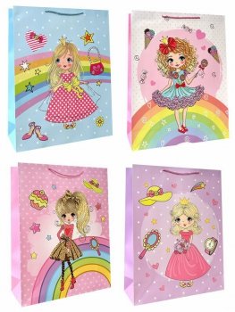 Torebka ozdobna prezentowa 50x70x20cm 2821XXL mix cena za 1szt