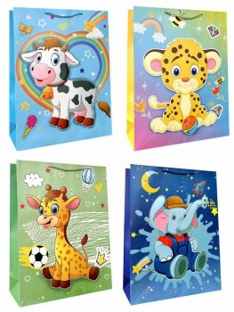 Torebka ozdobna prezentowa 50x70x20cm 2859XXL mix cena za 1szt