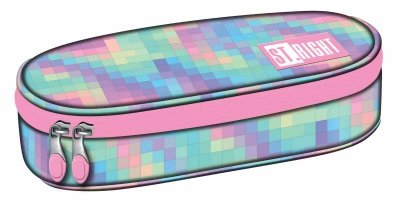 Piórnik saszetka usztywniona z wewnętrzną klapką ST.RIGHT PC-01 Pastel Pixels
