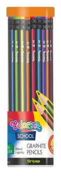 Ołówek trójkątny z gumką School Colorino p48 mix cena za 1 szt