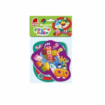 Magnetyczne Baby puzzle z pianki Lew - Hipopotam RK5020-04