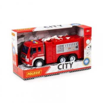 Polesie 86396 City samochód - straż pożarna, inercyjny (ze światłem i dźwiękiem) w pudełku