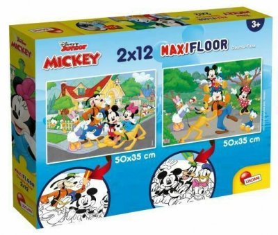 PROMO Puzzle dwustronne Supermaxi 2x12el. 50x35cm Myszka Miki. 86559 LISCIANI p12