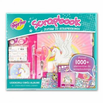 Zestaw do scrapbookingu Album Pamiętnik z Jednorożcem Scrapbooking set 7007 STNUX