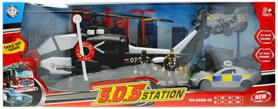 Helikopter Policja baterie oświetlenie + akcesoria 481423 MC