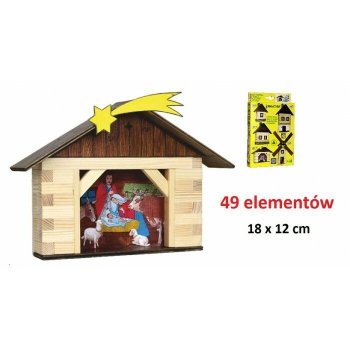 PROMO Szopka Betlejem drewniana W-2C