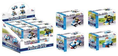 PROMO Klocki konstrukcyjne Alleblox Policja 29-39el mix cena za 1 szt
