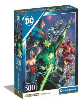PROMO Clementoni Puzzle 500el Compact DC Comics Justice League 35532