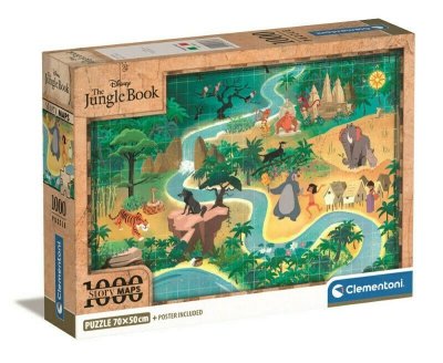PROMO Clementoni Puzzle 1000el Compact Story Maps The Jungle book 39813