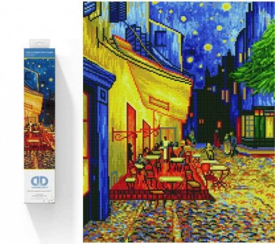 Haft diamentowy Diamond Dotz Diamentowa mozaika Cafe at Night 49,5x60cm DD10005