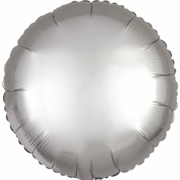 Balon foliowy Lustre srebrny okrągły 43cm 9914125