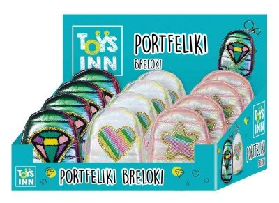 PROMO Portfel Puffy Brelok Plecak STN 8806 p12, mix cena za 1 szt
