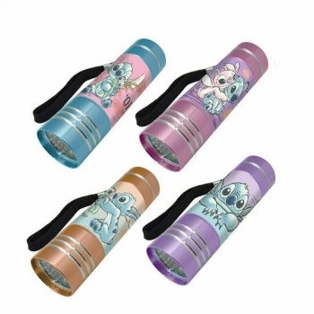Latarka aluminiowa LED 9cm 4 wzory Stitch ST00048 Kids Euroswan mix cena za 1 szt