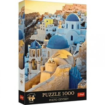 Puzzle 1000el Premium Plus - Tea Time: Photo Odyssey: Miasteczko Oia, Santorini 10853 Trefl
