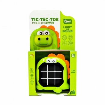Gra elektroniczna 3w1 Kółko i Krzyżyk Memory Dinozaur zielony 21371 Lean Toys