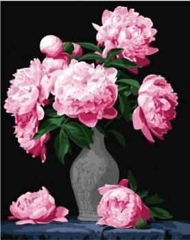 Malowanie po numerach - Bukiet piwoni 40x50cm QB900-037