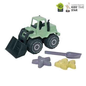 PLASTO Koparka / Ładowacz 30 cm z akcesoriami BIOPLASTIK I AM GREEN PLA1311