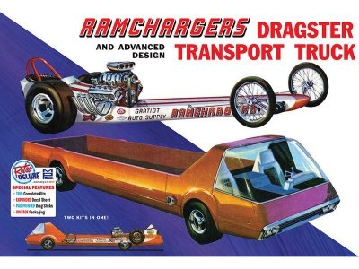 Model Plastikowy - Samochód 1:25 Ramchargers Dragster & Transporter Truck - MPC