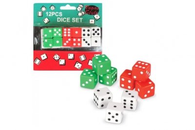 TRIFOX Kostka do gry kolorowa cena za 12szt. A-0218 89962