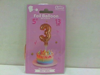 GODAN Balon foliowy Cyfra3 róż-złota BC-5RZ3 13365