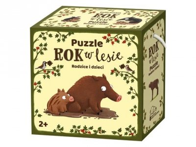 NASZA KSIĘGARNIA Rok w lesie Puzzle Rodzice i dzieci zabawka 00644