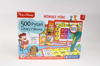 CLEMENTONI - ZABAWKI CLE Mówiące pióro 500pytań Litery 50780