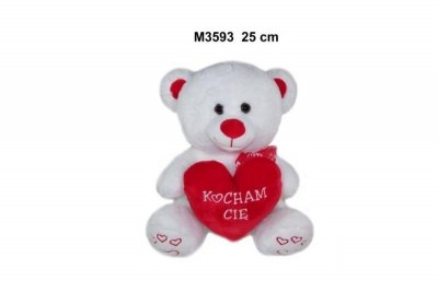 SUN-DAY Miś M-3593 1kol Kocham Cię 25cm 159250