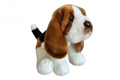 DUBI PLUSZ Pies basset siedzący 30cm 30412