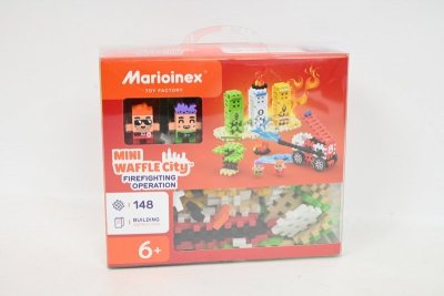 MARIOINEX Klocki wafle mini Akcja strażacka148el 06286