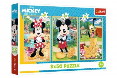 TREFL PUZZLE 3x50 Myszki na wakacjach /Disney 34881