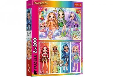 TREFL PUZZLE 2x200 Tęczowe lalki /MGA RainbowHigh 13335