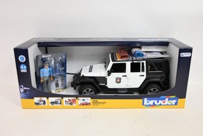 BRUDER - ATA BRUDER Jeep Wrangler Rubicon policja+figurka 02526
