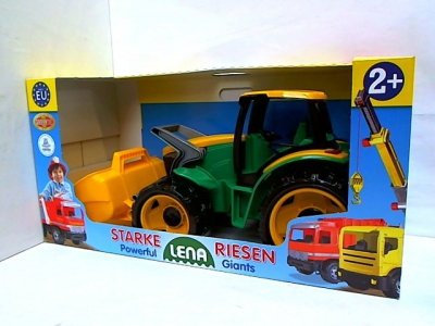 LENA LENA traktor-spychacz ziel.62cm kart.02057 80006