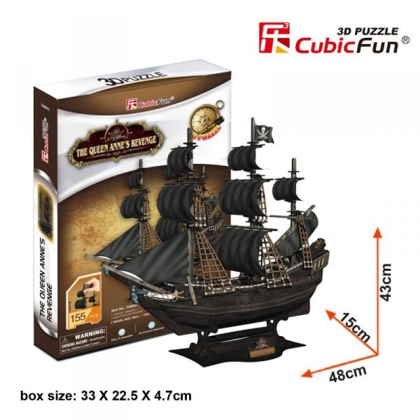 Cubic Fun Puzzle 3D Okręt piracki - Zemsta królowej Anny