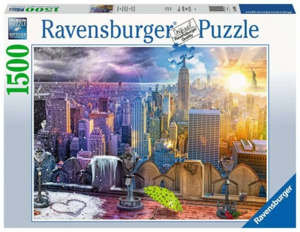Ravensburger Polska Puzzle 1500 elementów Nowy Jork w lecie i zimie