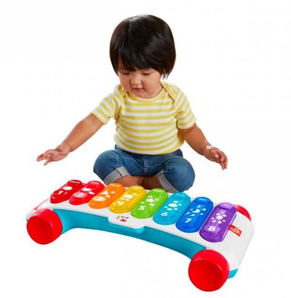 Fisher Price Zabawka muzyczna Duży edukacyjny ksylofon do ciągnięcia
