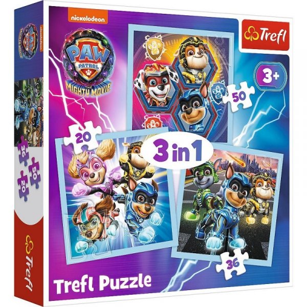 Trefl Puzzle 3w1 Psi Patrol Moc Mighty Pups