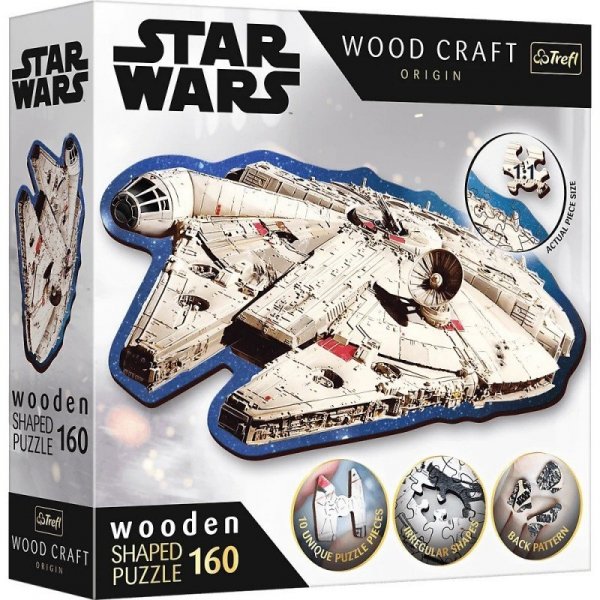 Trefl Puzzle drewniane 160 elementów Star Wars Sokół Millennium