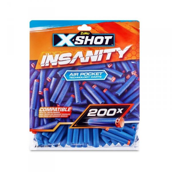 ZURU X-Shot Strzałki Insanity 200 sztuk foliopak