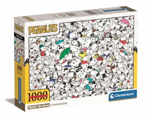 Clementoni Puzzle 1000 elementów Compact Impossible Peanuts