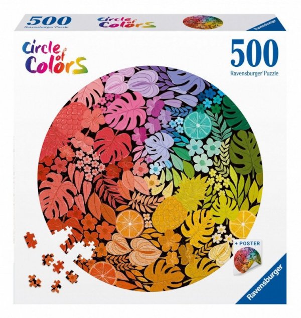 Ravensburger Polska Puzzle 500 elementów Paleta kolorów Tropiki