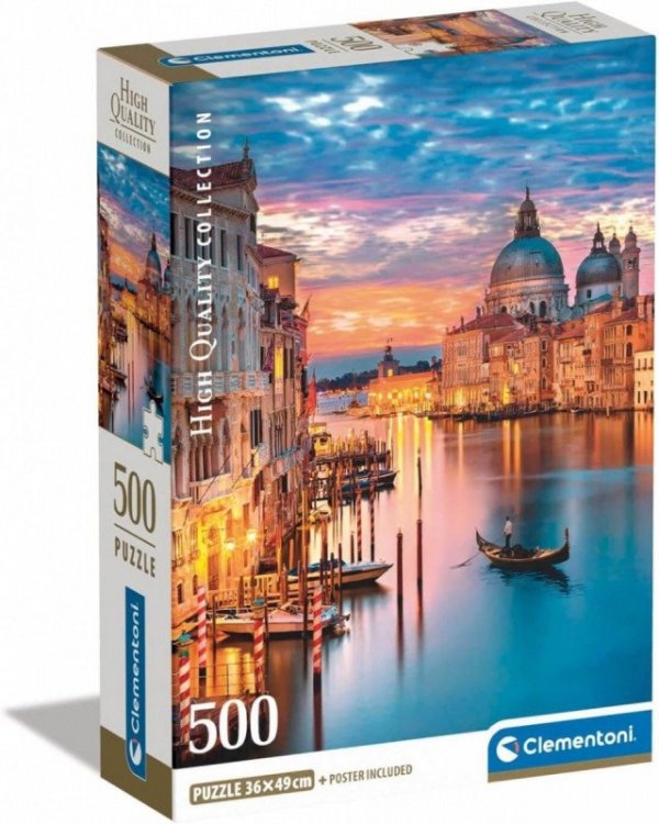 Clementoni Puzzle 500 elementów Compact Oświetlona Wenecja
