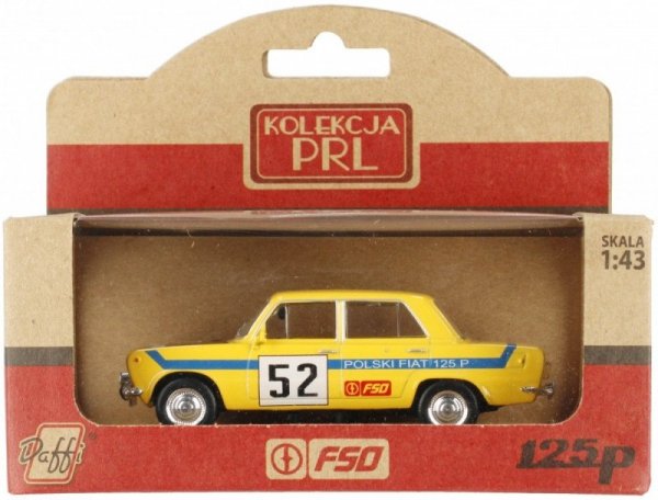 Daffi Pojazd PRL Fiat 126p Rally żółty